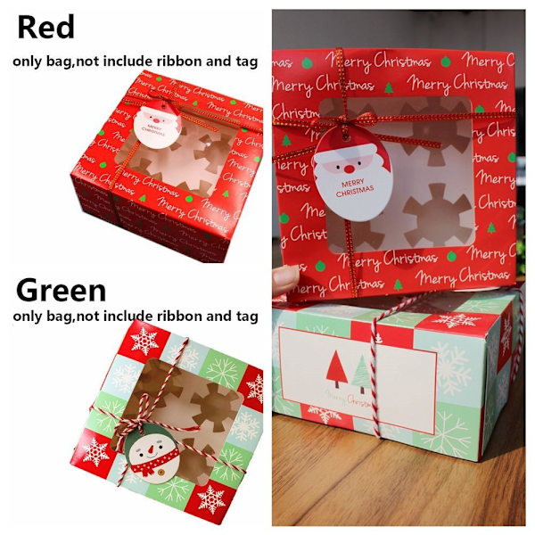 Julklappsask Tårtakar GRÖN - spot sales