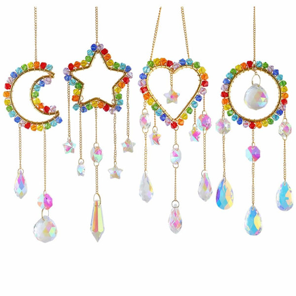 Crystal Sun Catcher sateenkaariprisma riipus HEART - varastossa