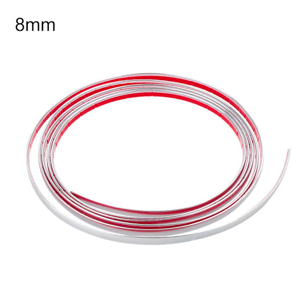 Auton rungon kromi nauhamuovauskoristelutarra 8mm - varastossa 8mm