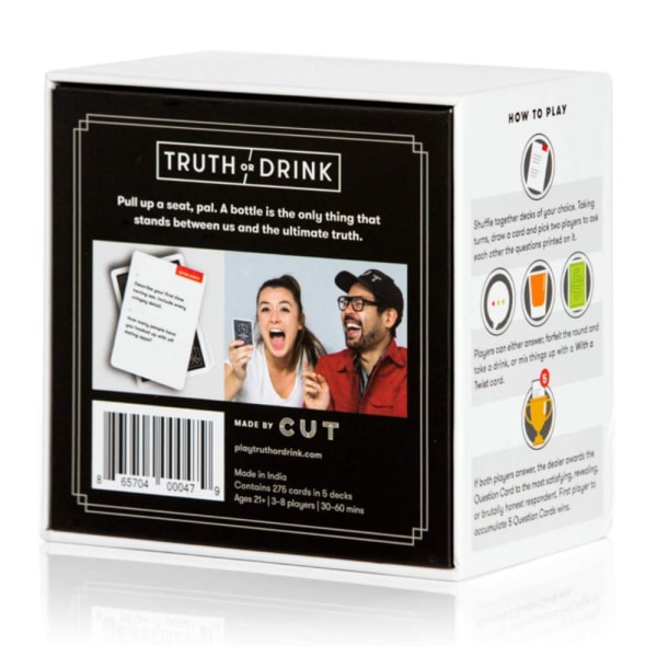 Sanning eller dryck Vuxenfest Casual Party Game Card - on stock
