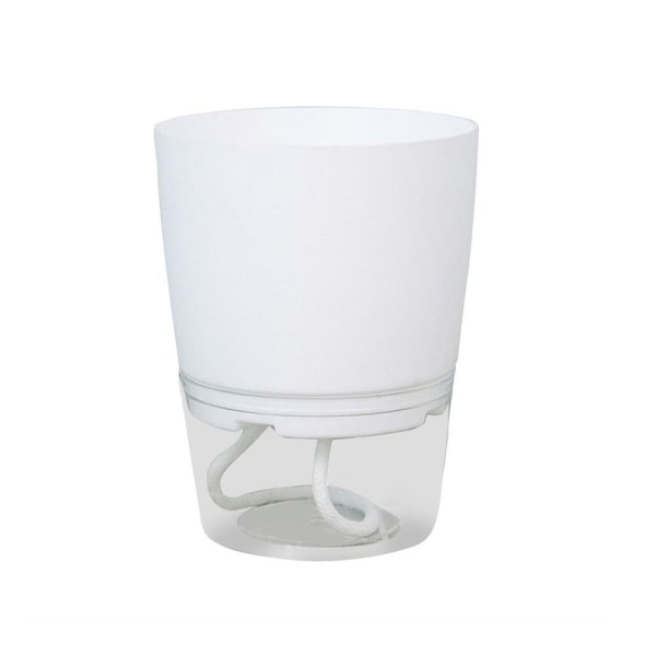 1/2 st självvattnande blomkruka Lazy blomkruka VIT S - stock White S