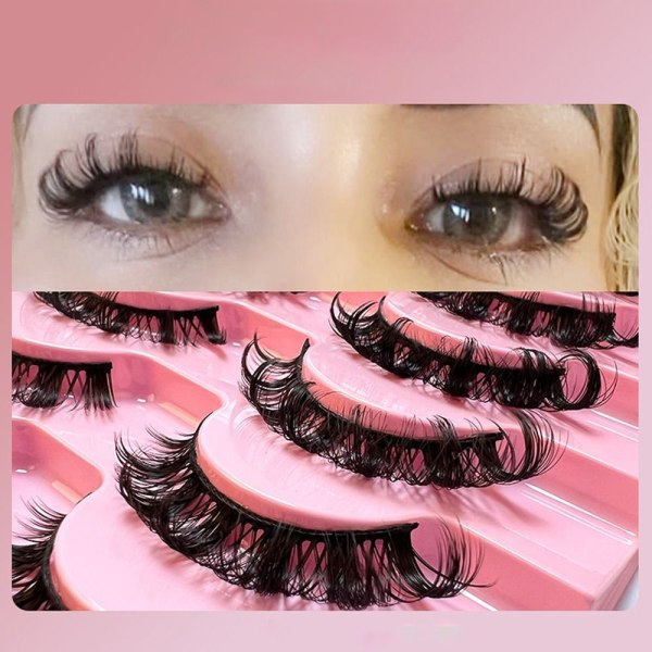 10 Pairs Lashes DD Curl Russian Volume Mink Hair tekoripset - spot-ale