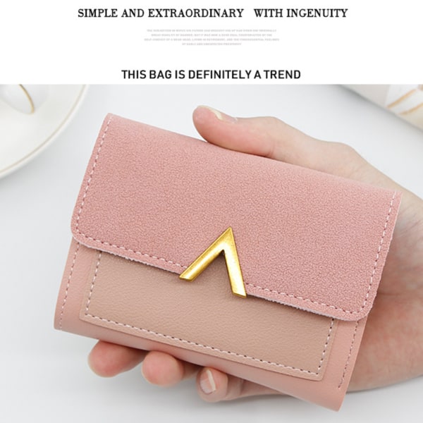 Personlig V-formad plånbok med spänne Multifunktionsväska med hög kapacitet för kvinnor Kvinnliga damer - spot sales Green