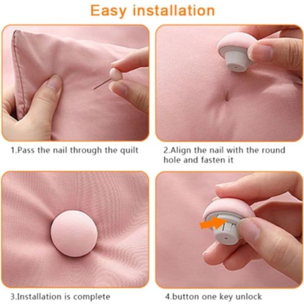 10 st Anti-Slip svamp Lakan Quilt Clip En nyckel för att låsa upp rosa - on stock pink