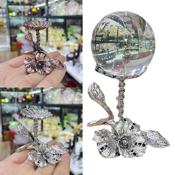 Kukkaesittelytelineen pidike Crystal Ball Base SILVER - varastossa Silver