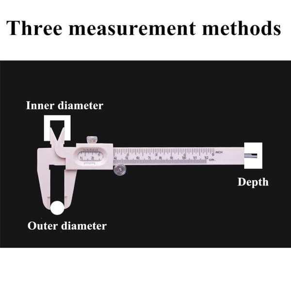 4 kpl Mini Caliper Vernier Caliper Double Scale - varastossa