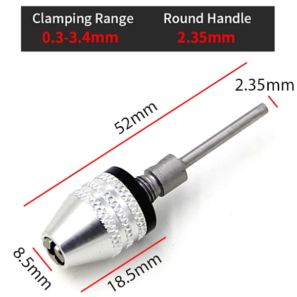 Drill chuck Keyless Impact jokiadapteri - varastossa D