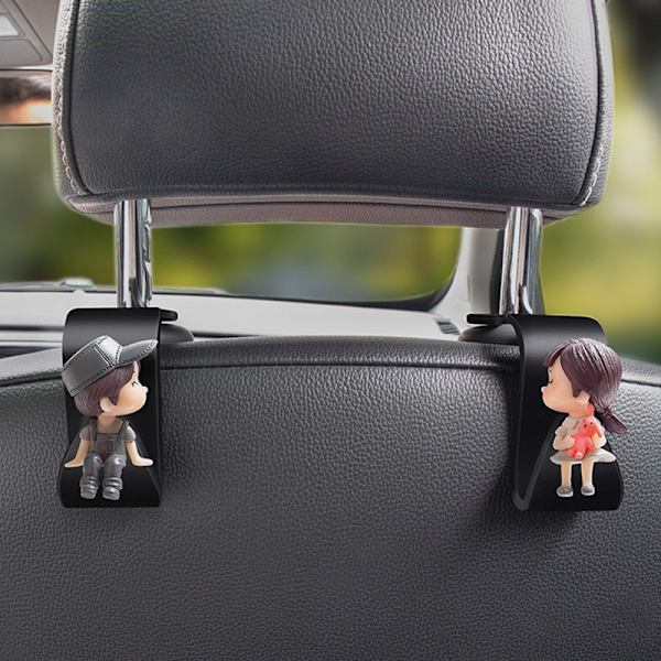 2kpl Creative Car Hook Cartoon e Back Seat Back Hanging Hook Au - varastossa A1