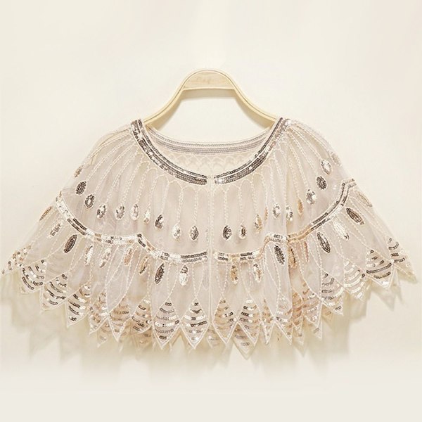 Naisten huivi Evening Ball Cape BEIGE&GOLD - varastossa beige&gold