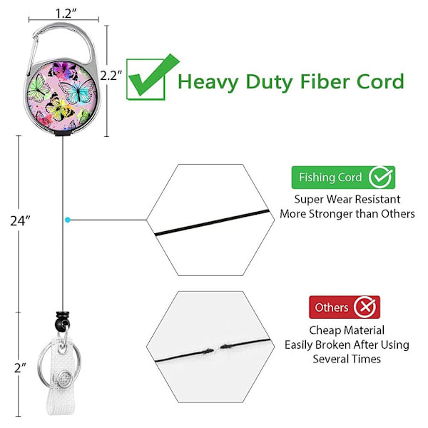 Butterfly Lanyard Clip Namnlappshållare STYLE-2 - on stock Style-2
