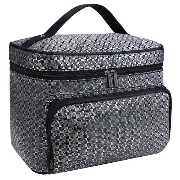Kvinnors diamantmönster Kosmetisk väska Protable Enkelhet Mode - high quality Silver