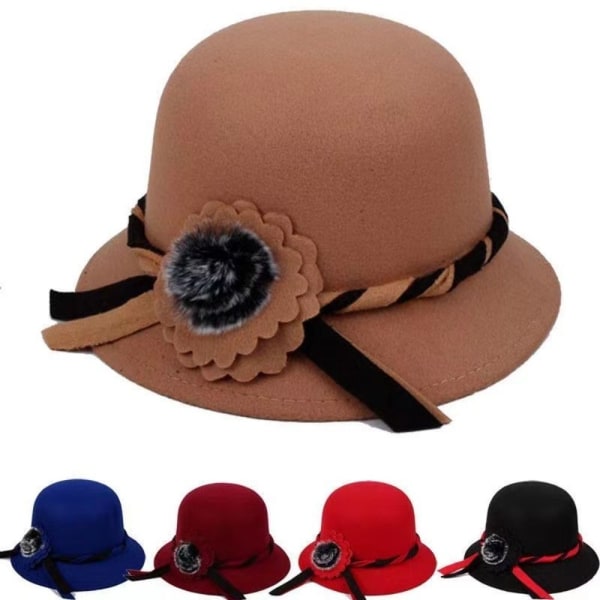 Fedoras Cap Dome hattu WINE RED - korkea laatu wine red