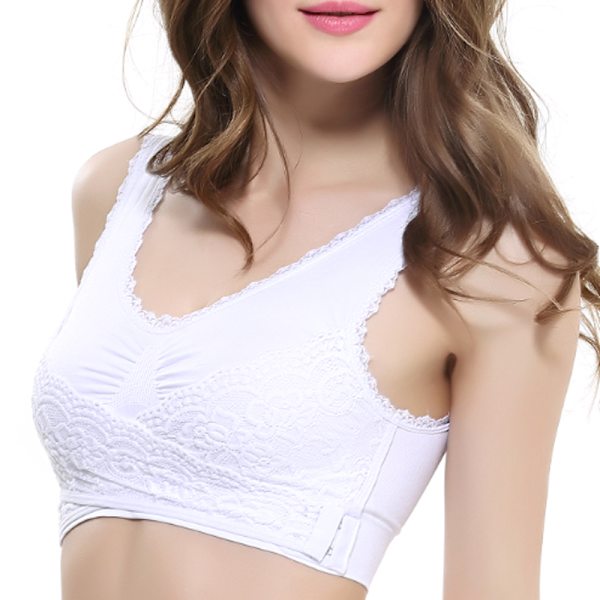 Naisten Naisten Jooga Sports Sleep Comfort Liiviliivit Full Cup Top - korkea laatu White M