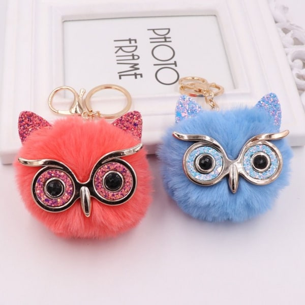 2st Owl Plysch Nyckelring Handväska Nyckelring KHAKI - on stock Khaki