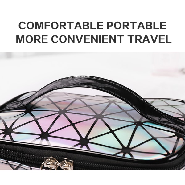 Kvinnor multifunktionella resor Make Up Bag Organizer Pouch Case - stock Silver