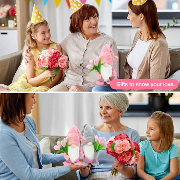 2 st Tulip Doll Ornaments Ansiktslösa Docka Dekorativa Ornament - high quality SET