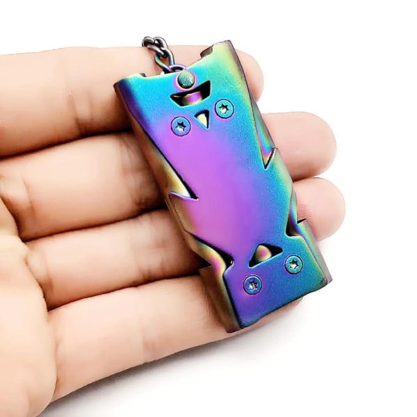 Double Pipe Whistle High Decibel MULTICOLOR - stock multicolor