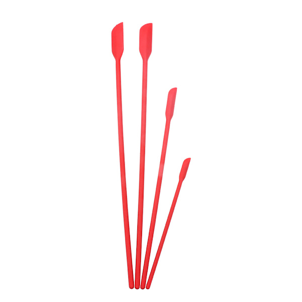 4st Mini Silikonspatel Set Liten gummispatel RÖD - high quality red