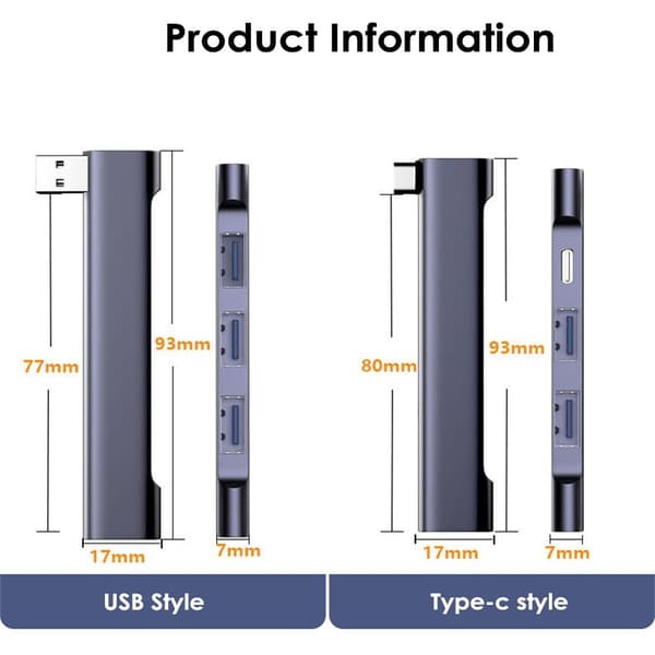 4 I 1 USB-C HUB Universal USB 3.0 dockningsstation - high quality