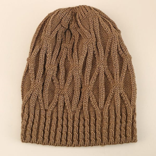 Manschettstickad cap Stickmössa Mössa MÖRKGRÅ - high quality dark grey