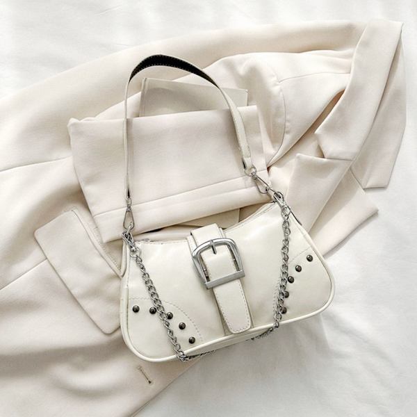 Nit Axelväska Crossbody Bag VIT - spot sales White