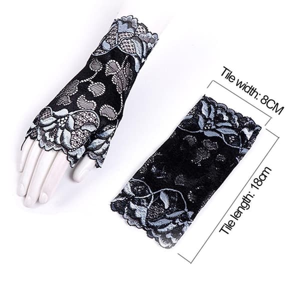 Pitsikäsineet Half Finger Gloves LIGHT BLUE - varastossa