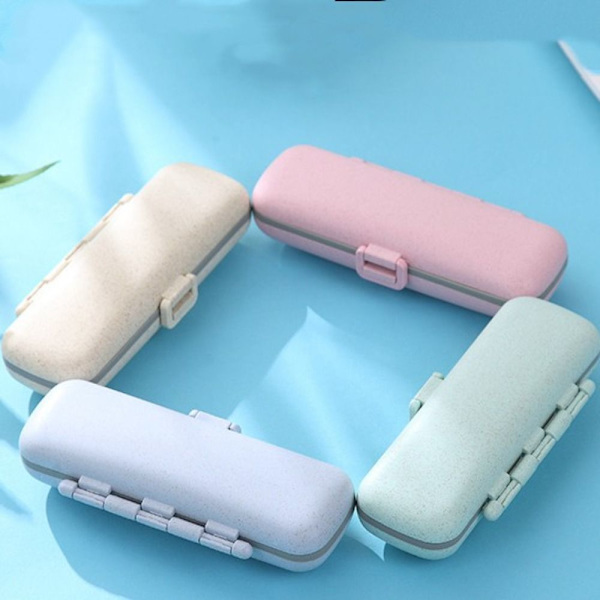 Medicin Box Pill Organizer BLÅ - stock blue
