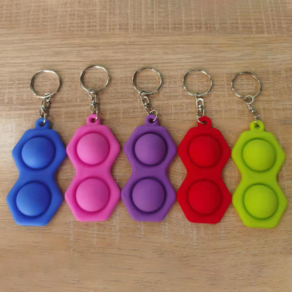 Barn Vuxen Enkel Dimple Sensorisk Fidget Toy Silikon - high quality Red