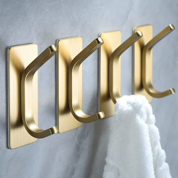 Handdukskrok Väggkrokställ GULD - stock Gold