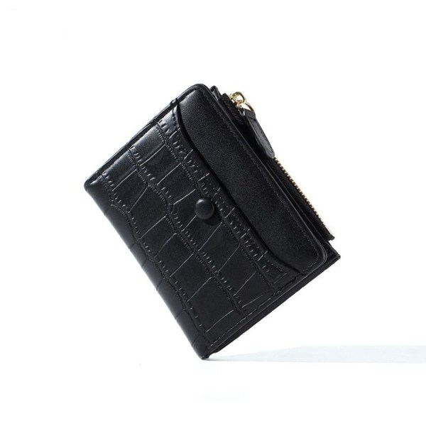 Kort plånbok för damer SVART - high quality black