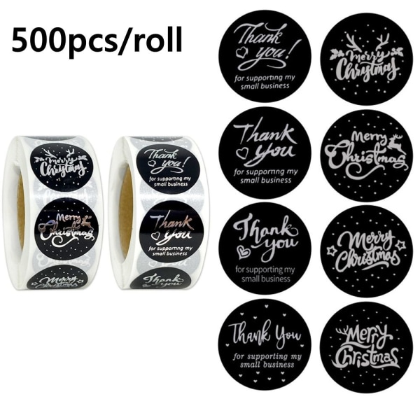 500 st/rulle julklistermärken Tacketikett sigill klistermärke A - on stock