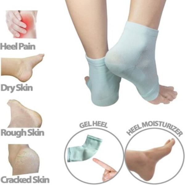 2 paria kosteuttavia kantapääsukkia Footprint sukat VALKOINEN - spot-myynti white
