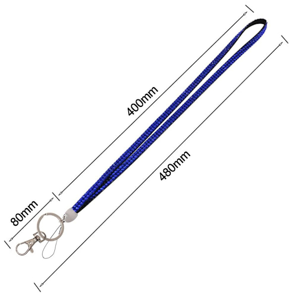 Bling Crystal Lanyard Rhinestone ID Lanyard MÖRKBLÅT - stock dark blue