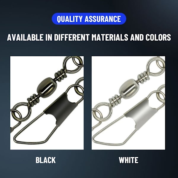 50 st Fishing Snap Connector med Pin Rolling Swivel 2 - high quality