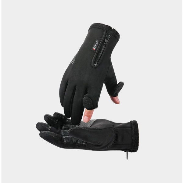 Ridding Gloves Kalastushanskat MUSTA - varastossa black XL