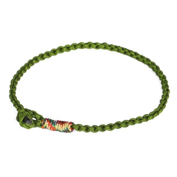 Buddhist Knots Armband Weave Armband GRÄSGRÖN-19CM - on stock