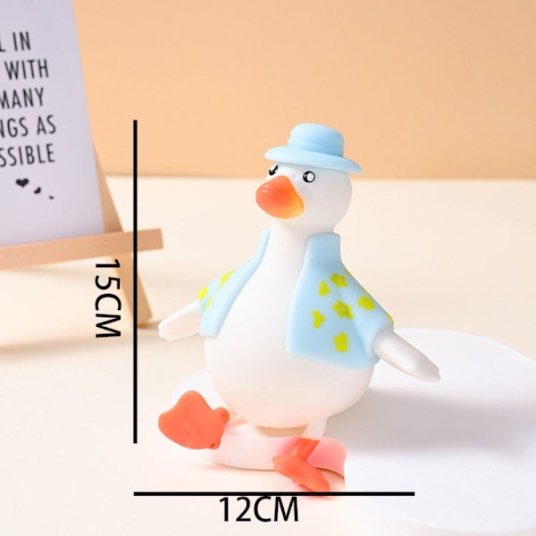 Dekompress-pukeutumislelu Duck Squeezing Toy VALKOINEN - korkea laatu white M