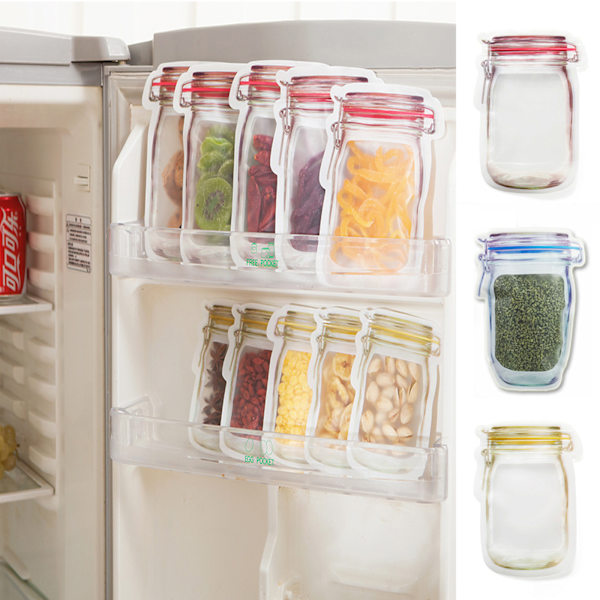 5st Silikon Återanvändbar Förvaring Väska Vacuum Sealed Househol - on stock XL 5PCS