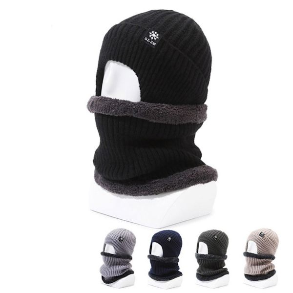 Balaclava Skullcap Stickad Mössa GRÅ - spot försäljning Grey