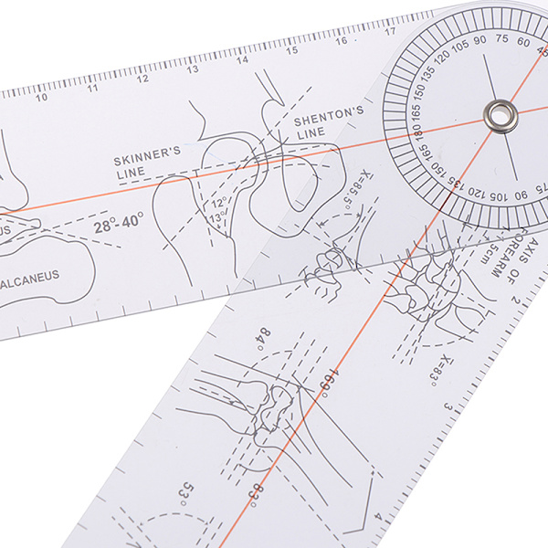 Moniviivainen Goniometer Protractor Ortopedian työkalu - varastossa 1pc