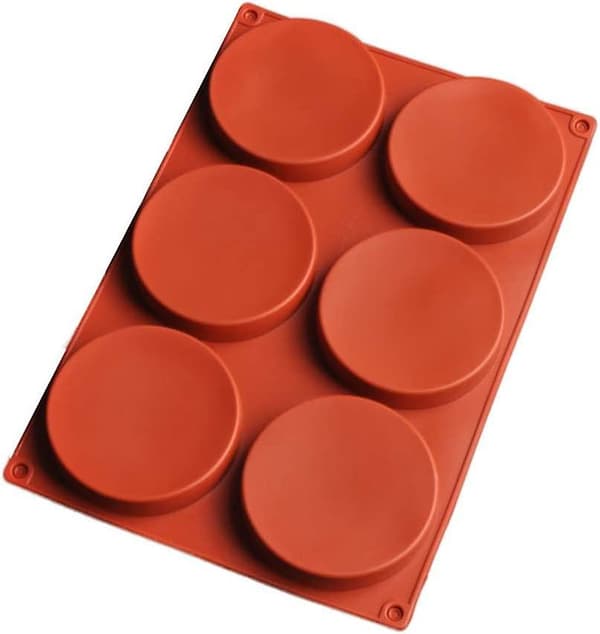2-Pack 6-Cavity Stor form Silikon Disc Resin Coaster Form - stock