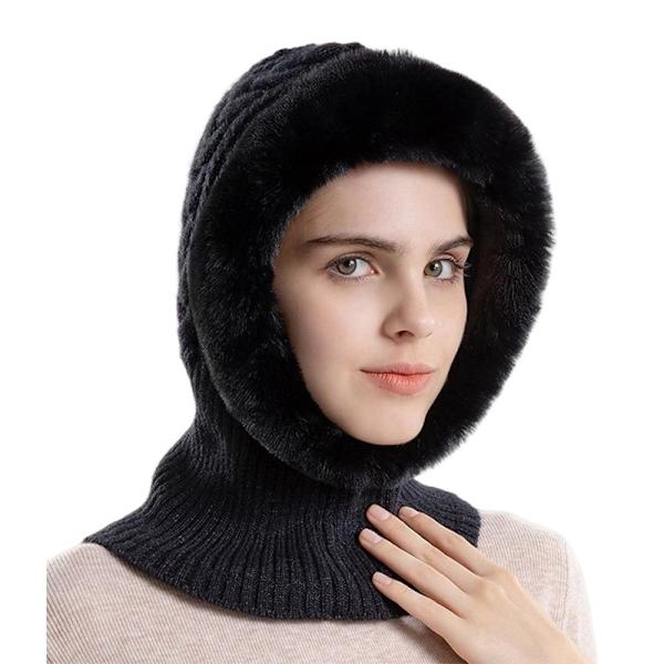 Balaclava mössa Plysch mössa SVART - stock Black