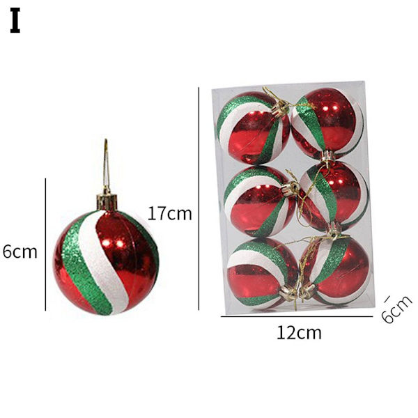 6CM 6st Ball Bauble Drop Pendant I - spot försäljning