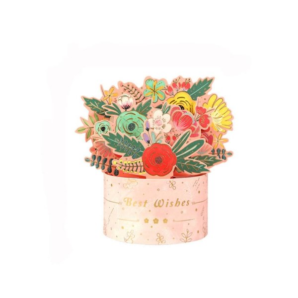 3D Pop-up bukett pappersblommor - stock 1