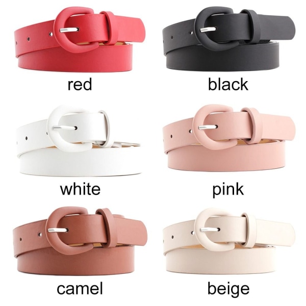 Läderbälte Hästskospänne Midjeband CAMEL - spot sales camel