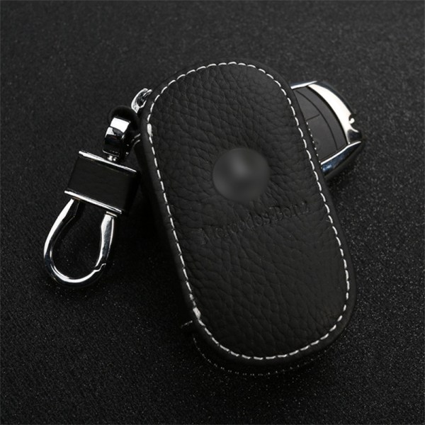 Auto Car Smart Key Case Fjärrväska Unisex nyckelkedjehållare Zip - on stock Black