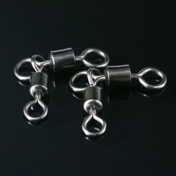 50st/ set Fishing Swivels Sleeves Rolling Swivel - high quality 7x8