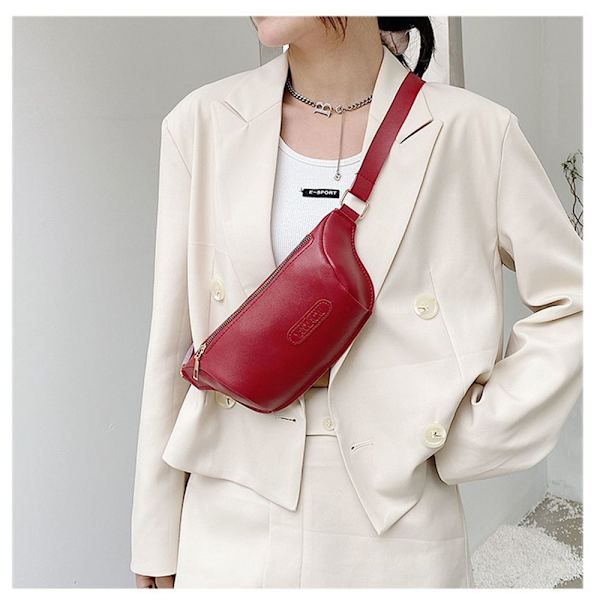 Midjebältesväska Fanny Pack RÖD - on stock Red
