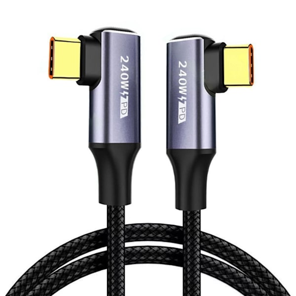 USB C Pikalatauskaapeli PD 240W MUSTA 1M - spot ale Black 1m