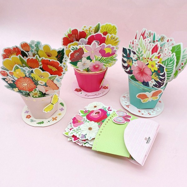 Pop Up bukett pappersblommor 04 - on stock 04